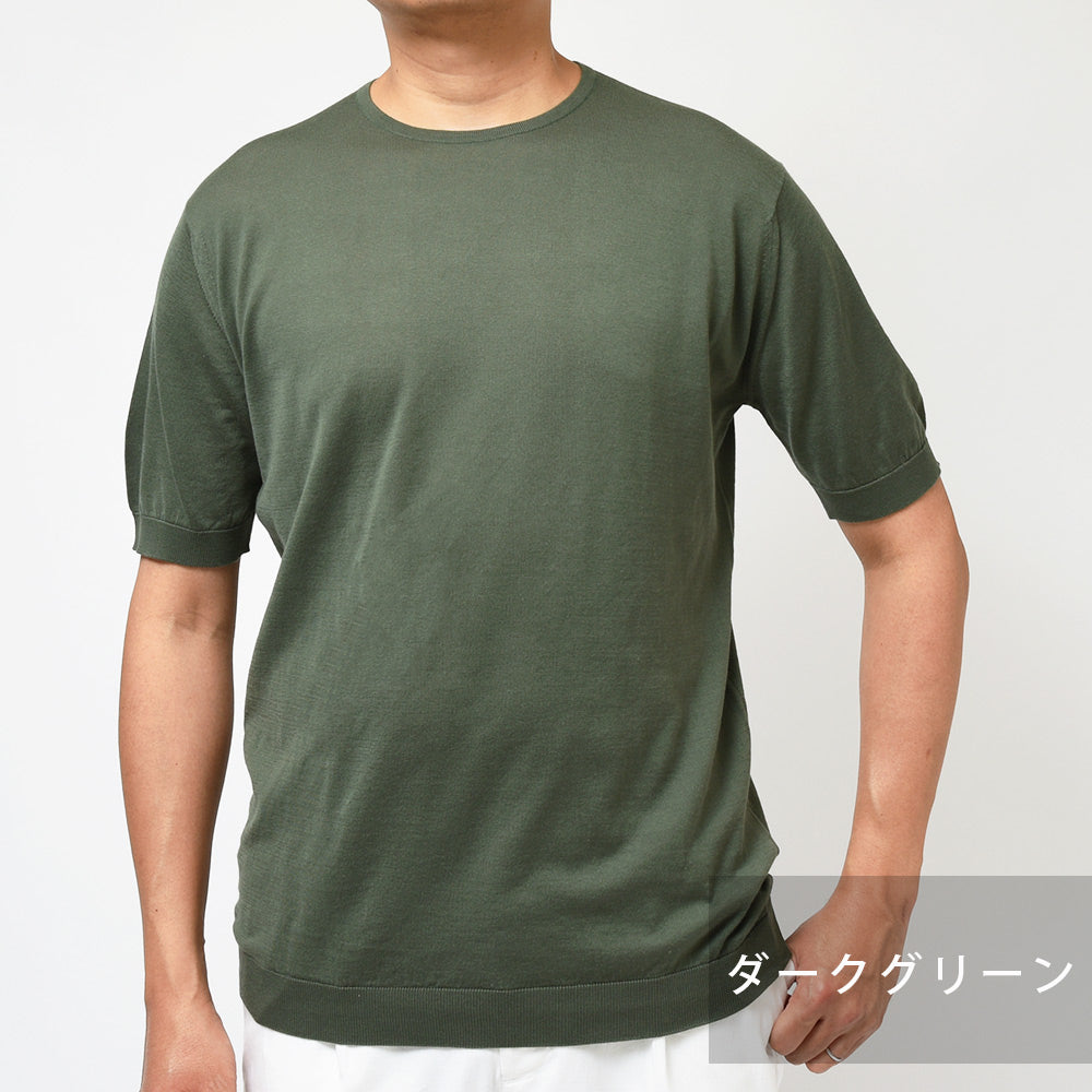 JOHN SMEDLEY ジョンスメドレー BELDEN シーアイランドコットン 30ゲージ クルーネック ニット STANDERD FIT