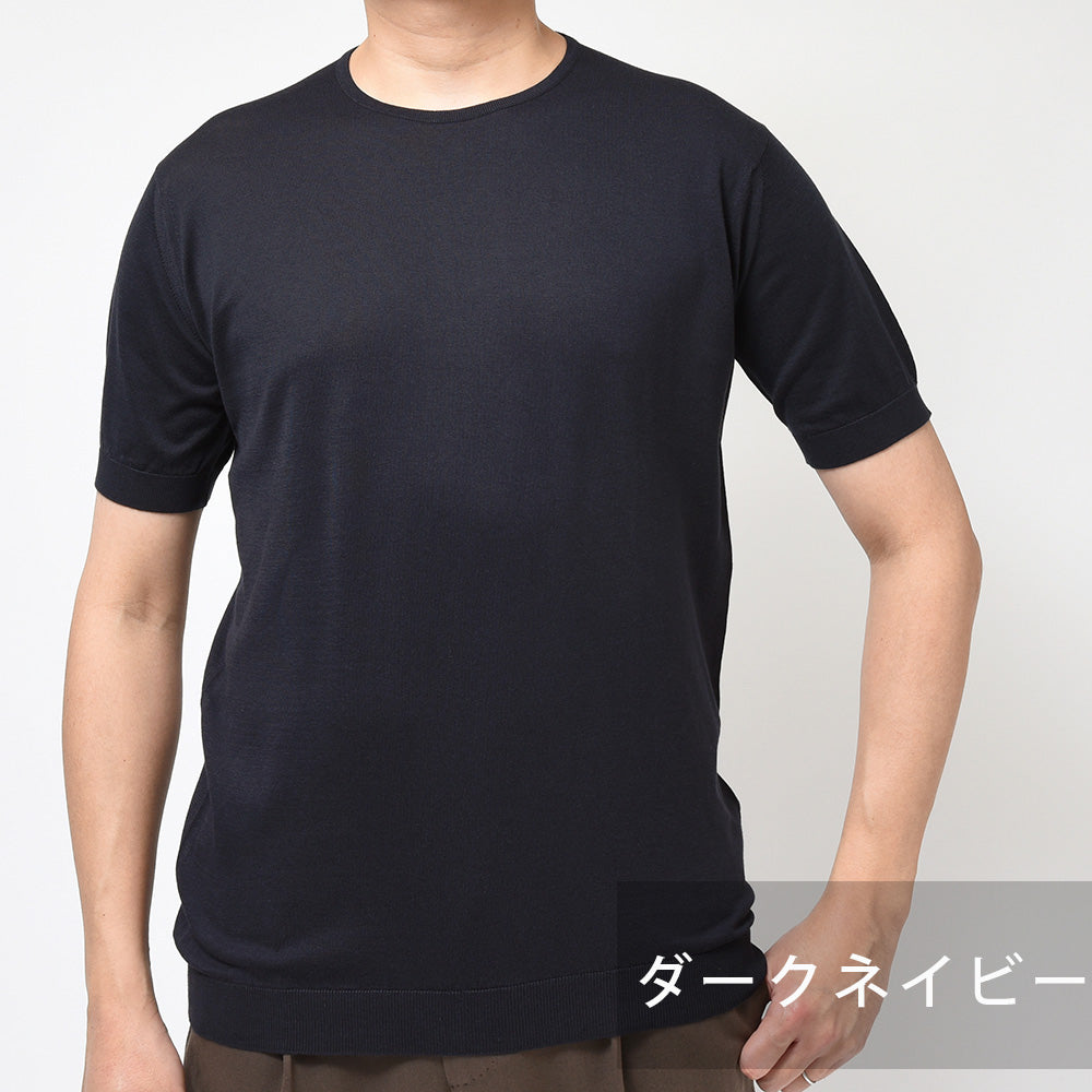 JOHN SMEDLEY ジョンスメドレー BELDEN シーアイランドコットン 30ゲージ クルーネック ニット STANDERD FIT