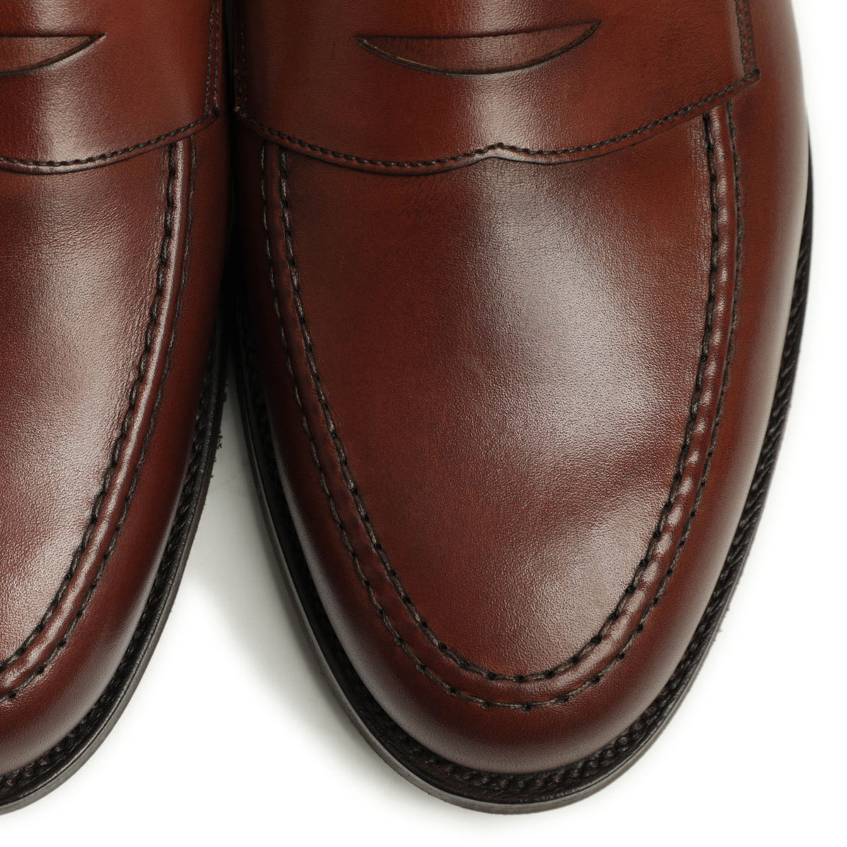クロケット&ジョーンズ / コイン ローファー スリッポン / BOSTON / 314E / BURNISHED CALF / チェスナット