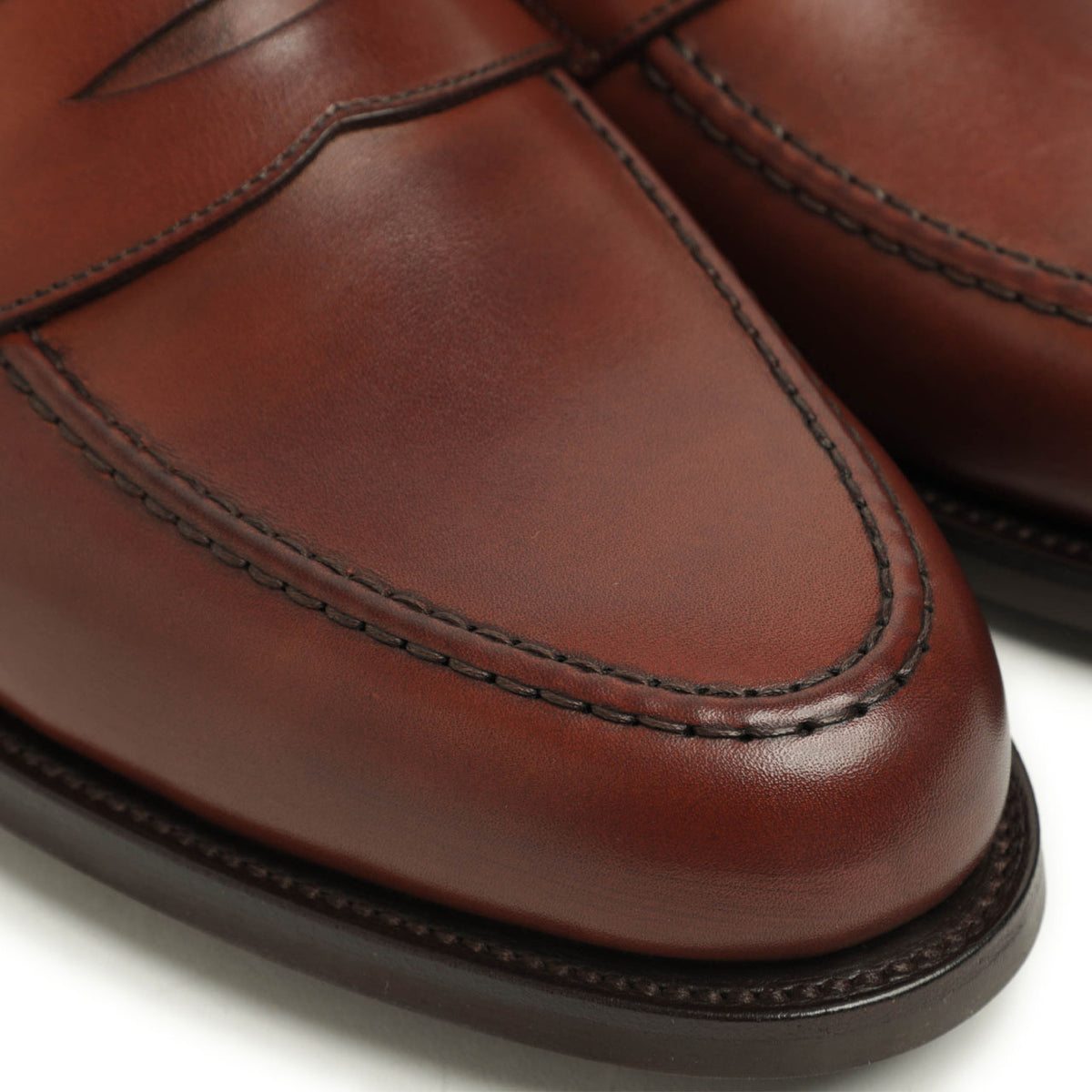 クロケット&ジョーンズ / コイン ローファー スリッポン / BOSTON / 314E / BURNISHED CALF / チェスナット