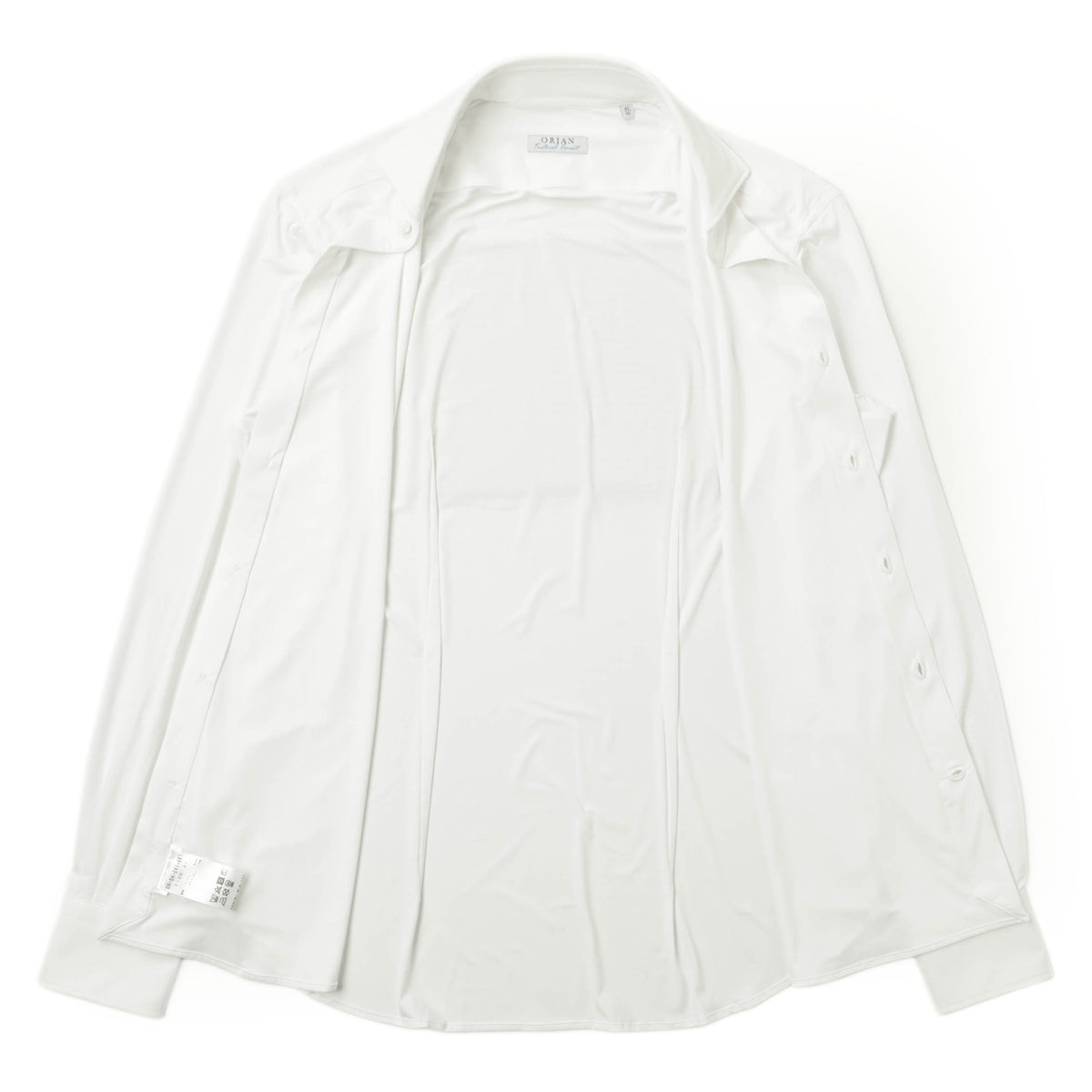 オリアン / ナイロン ストレッチ セミワイドカラー シャツ / ホームケア可能 / Functional Garment / ホワイト