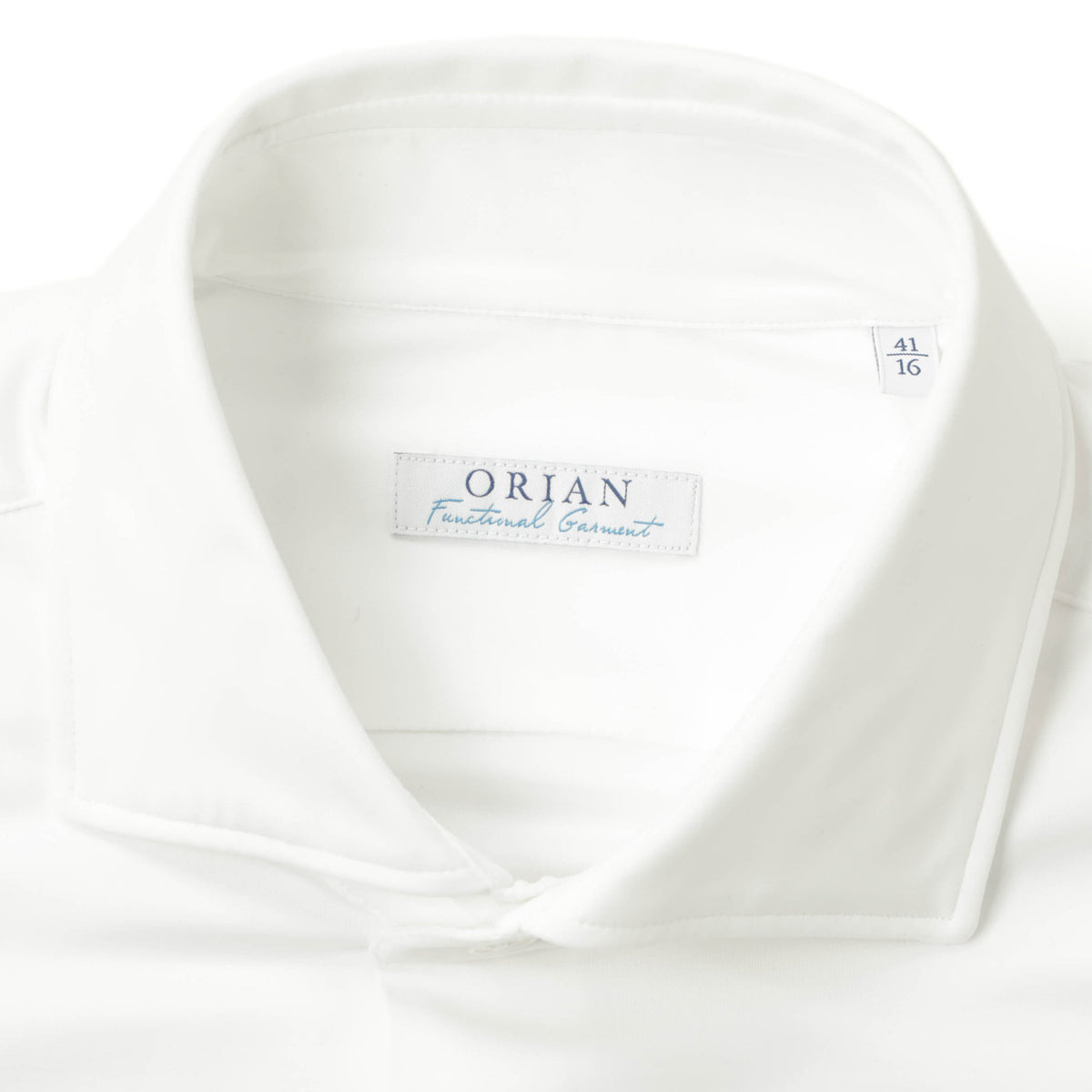 オリアン / ナイロン ストレッチ セミワイドカラー シャツ / ホームケア可能 / Functional Garment / ホワイト