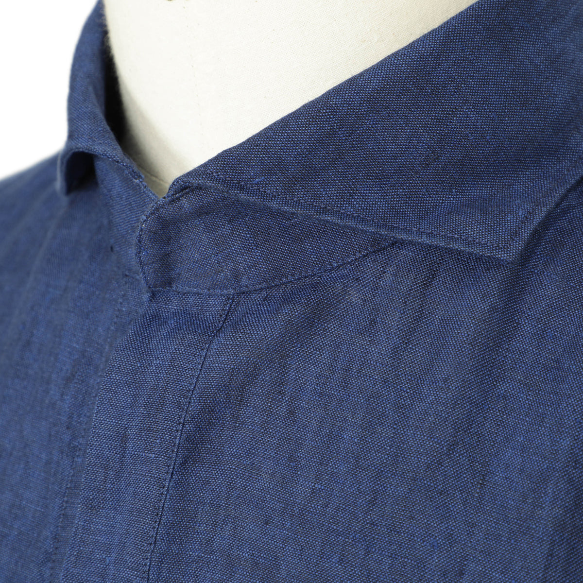 オリアン / リネン プルオーバー ワイドカラー カプリシャツ / Vintage / SLIM FIT / KH30 / 02U441 / ブルー
