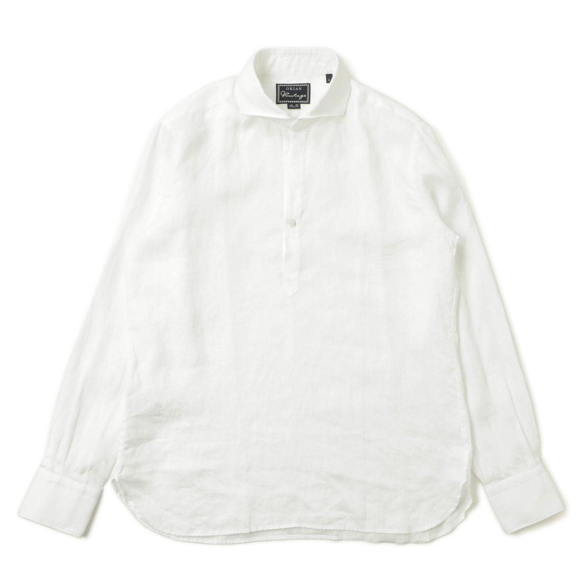 オリアン / リネン プルオーバー ワイドカラー カプリシャツ / Vintage / SLIM FIT / KH30 / 02U441 / ホワイト
