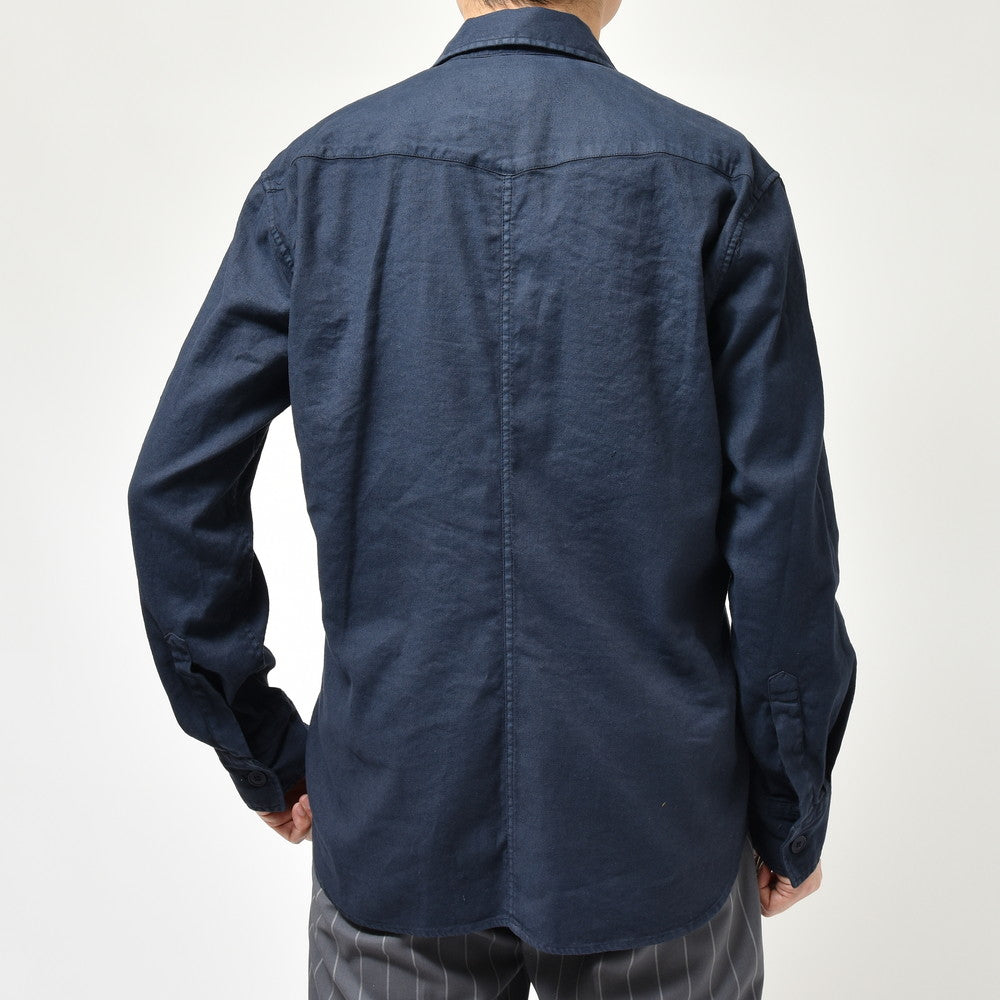BAGUTTA(バグッタ) ストレッチリネンコットンギャバジンCPOシャツ LIAM LT/12876