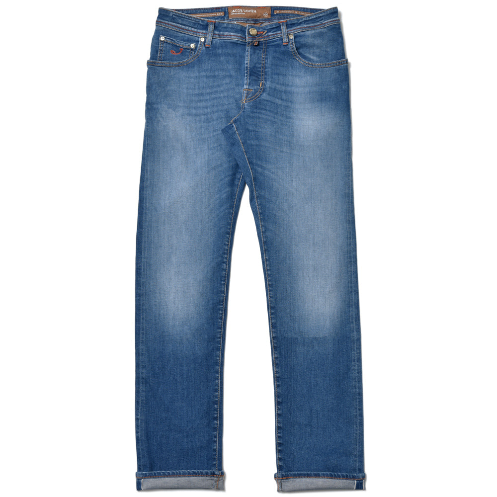 JACOB COHEN(ヤコブコーエン) NICKニック LIMITED EDITION ヴィンテージウォッシュテーパードフィットストレッチセルビッジデニム 226-12338