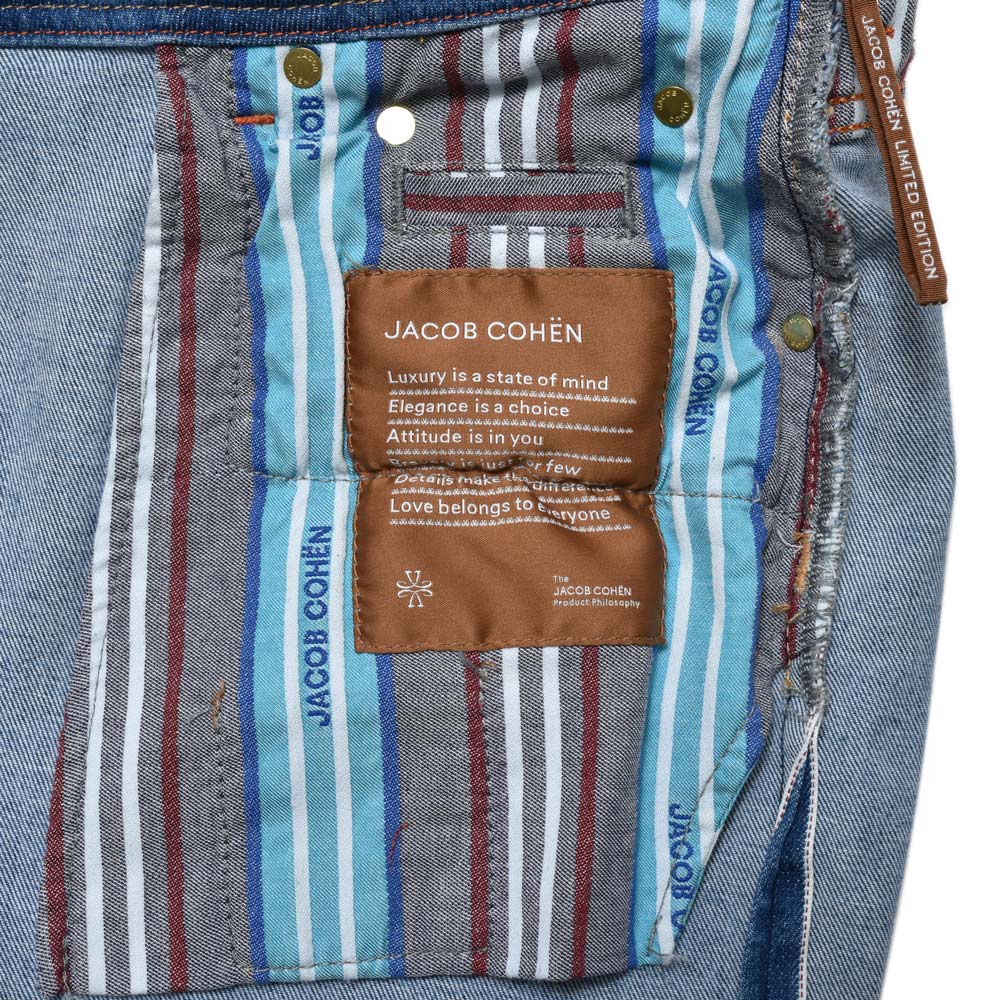 JACOB COHEN(ヤコブコーエン) NICKニック LIMITED EDITION ヴィンテージウォッシュテーパードフィットストレッチセルビッジデニム 226-12338