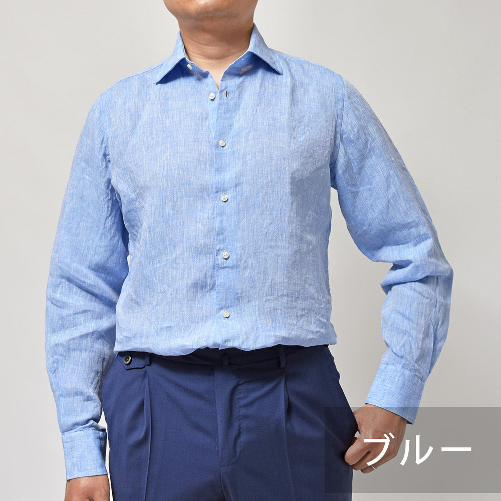 GUY ROVER ギローバー リネン レギュラーカラーシャツ