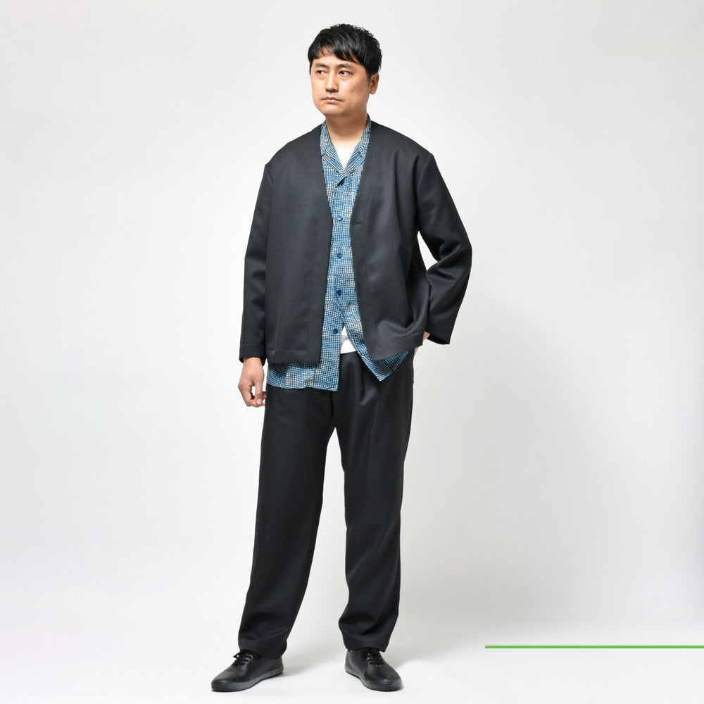 AMBELL(アンベル) ポリエステルコットンハイデンシティツイル1インプリーツテーパードパンツ 00016(10)