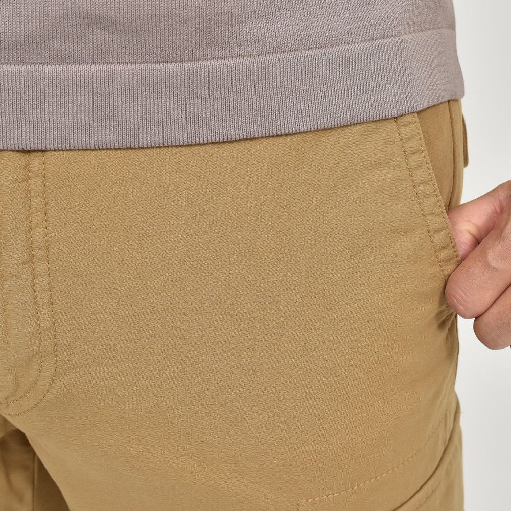 INCOTEX SLACKS(インコテックス スラックス) TAPERED FIT ガーメントダイコットンストレッチサマーサテンテーパードカーゴパンツ 10S184-90871/11500