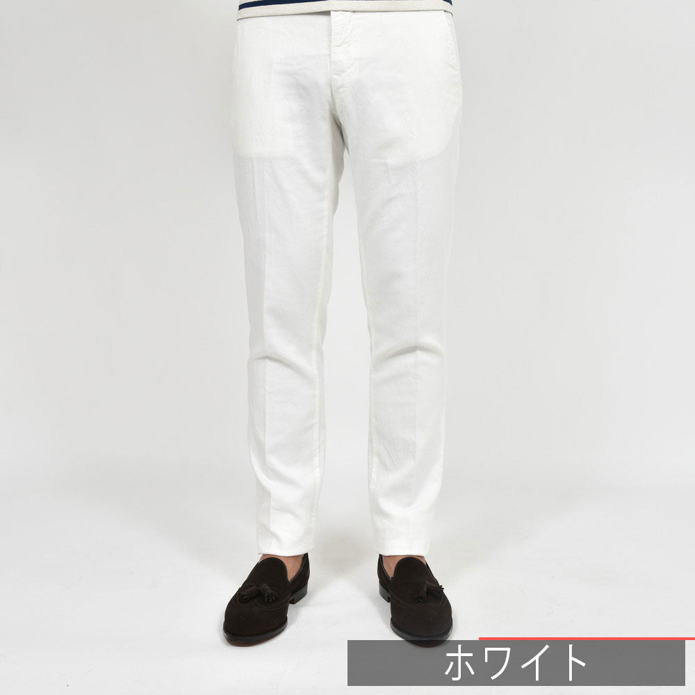 INCOTEX SLACKS(インコテックス スラックス) SLIM FIT ガーメントダイストレッチコットンリネンキャンバステーパードパンツ 17S100-90809/11515