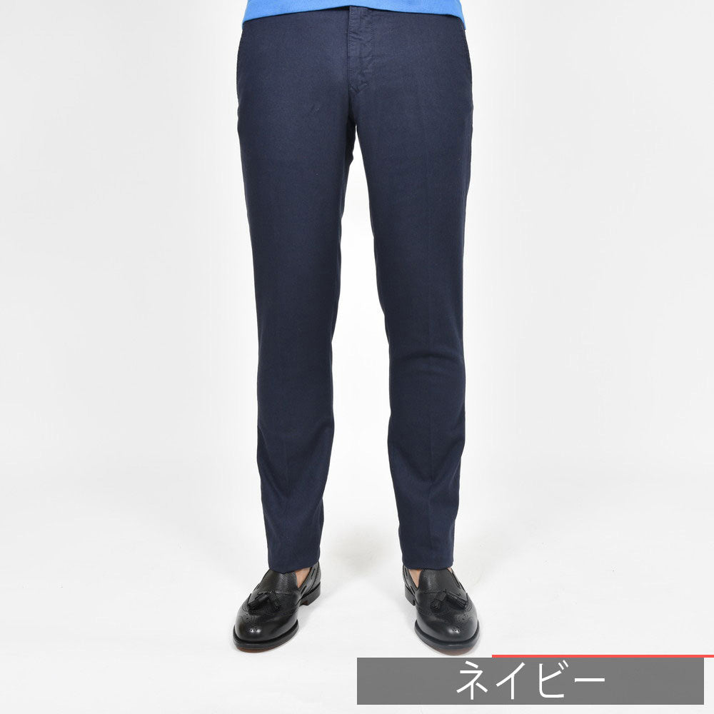INCOTEX SLACKS(インコテックス スラックス) SLIM FIT ガーメントダイストレッチコットンリネンキャンバステーパードパンツ 17S100-90809/11515