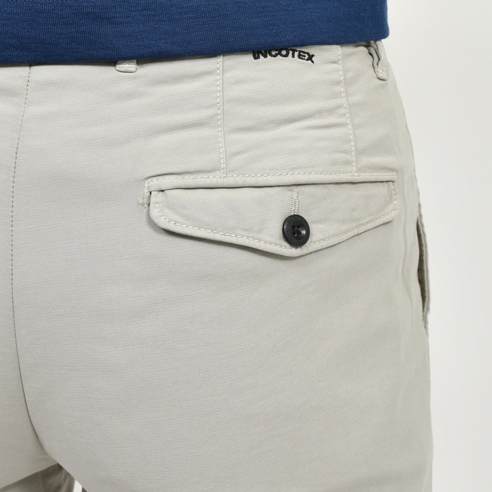 INCOTEX SLACKS(インコテックス スラックス) TAPERED FIT ガーメントダイコットンストレッチサマーサテン1プリーツテーパードパンツ 10S188-90871/11548
