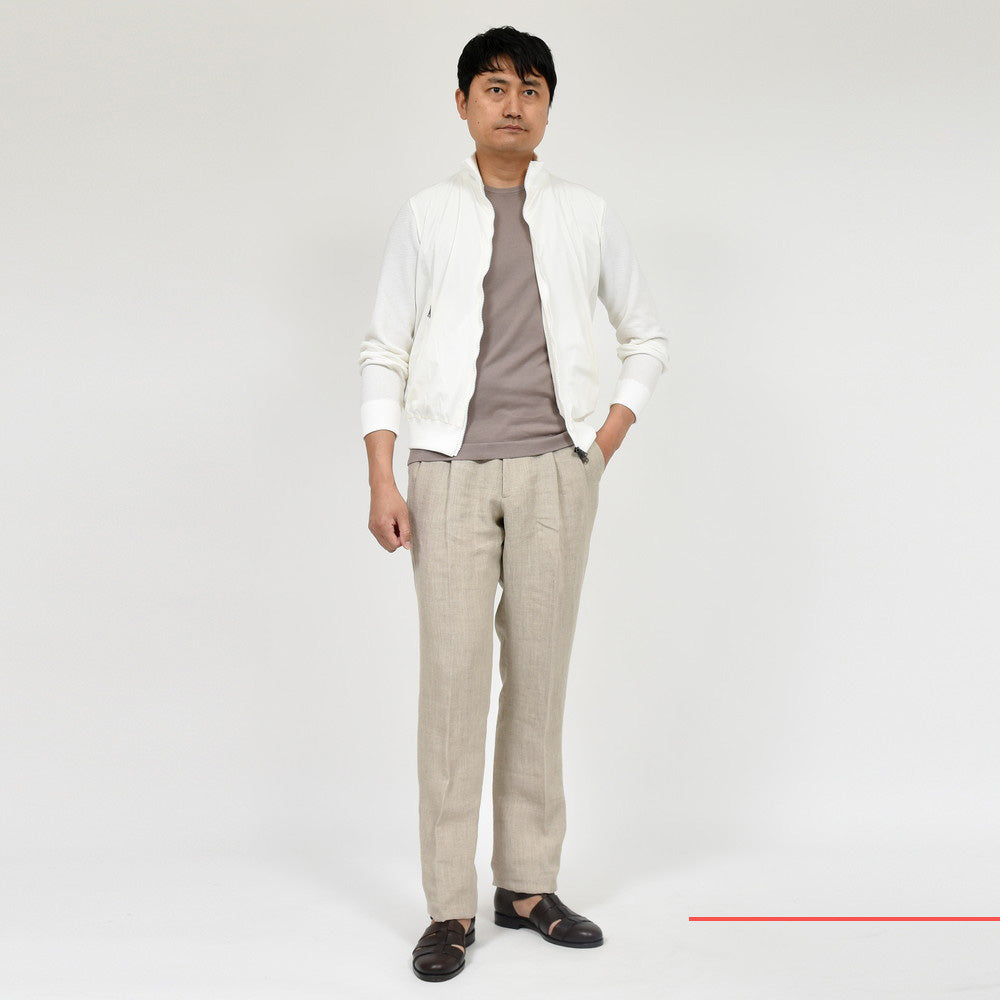 HERNO(ヘルノ) ストレッチナイロン×ワッフルニットハイブリッドブルゾン MC000172U-72054+12582