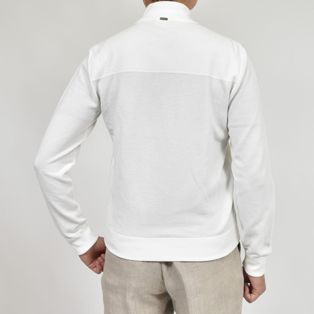HERNO(ヘルノ) ストレッチナイロン×ワッフルニットハイブリッドブルゾン MC000172U-72054+12582