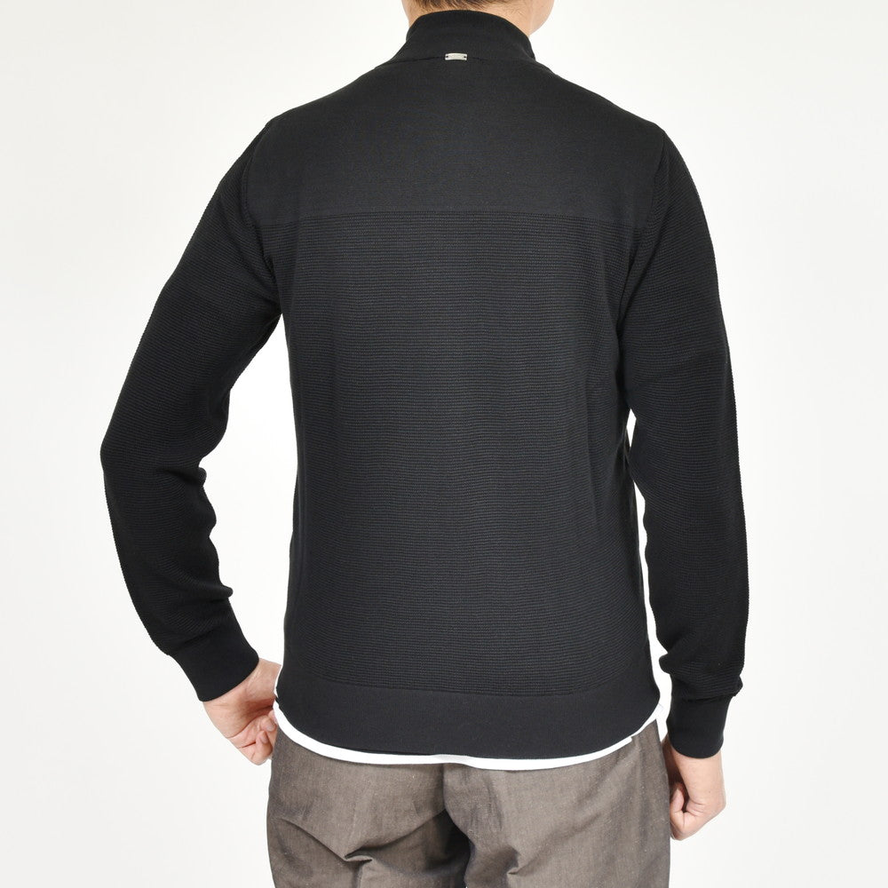 HERNO(ヘルノ) ストレッチナイロン×ワッフルニットハイブリッドブルゾン MC000172U-72054+12582