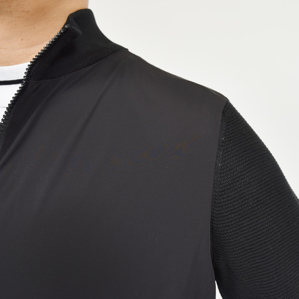HERNO(ヘルノ) ストレッチナイロン×ワッフルニットハイブリッドブルゾン MC000172U-72054+12582