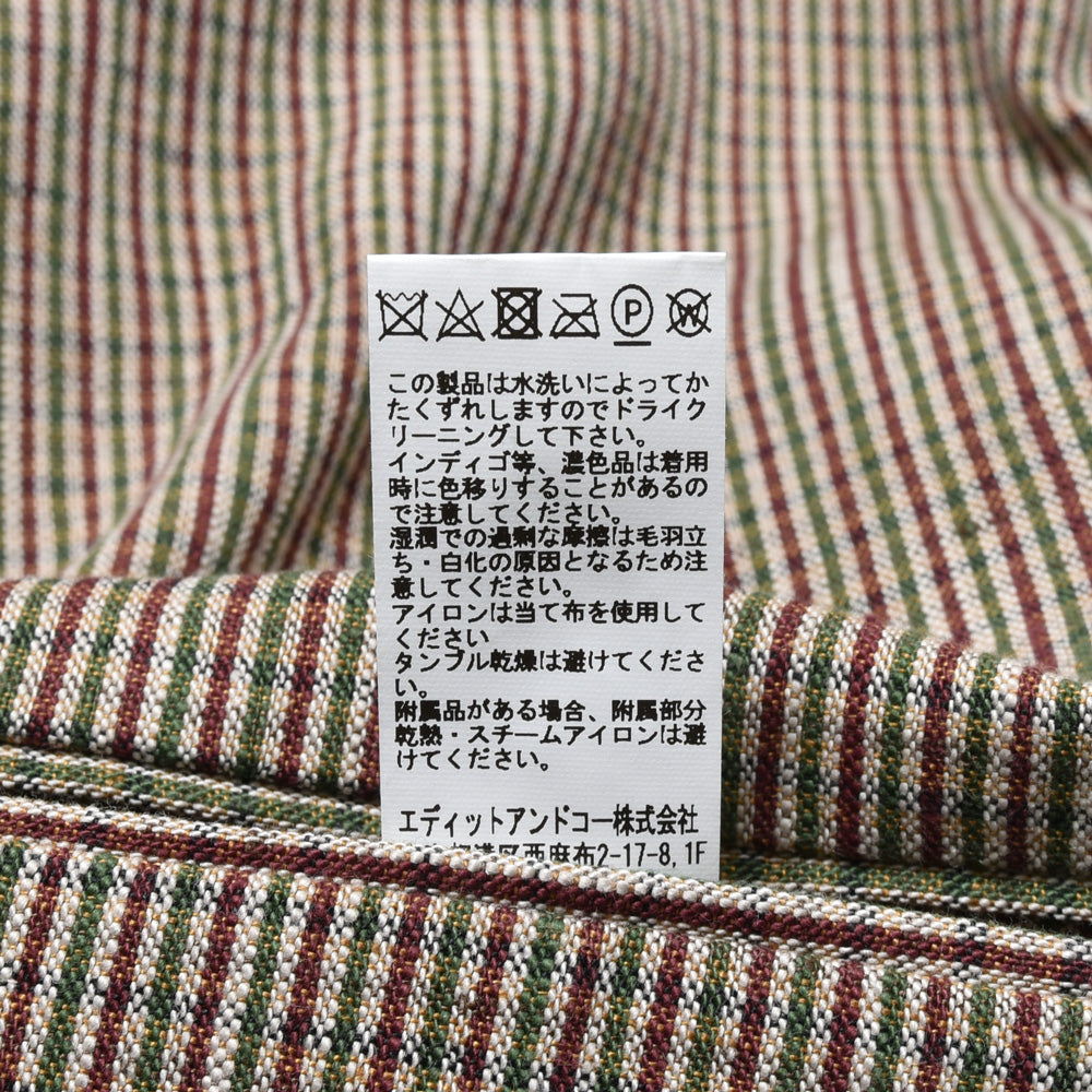 la favola(ラファーヴォラ) コットンリネンチェック2Bジャケット J25