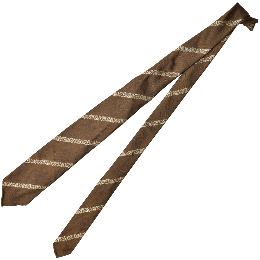 TIE YOUR TIE(タイ ユア タイ) シルクジャガードペイズリーストライプセッテピエゲタイ 14939