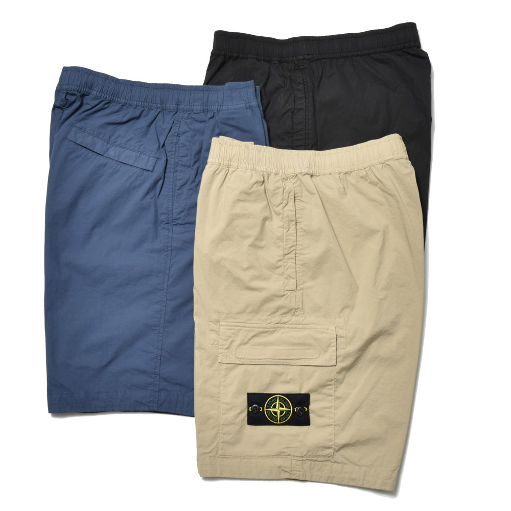 STONE ISLAND(ストーンアイランド) ガーメントダイコットンストレッチシャーリングカーゴショーツ 80-15L-18-03