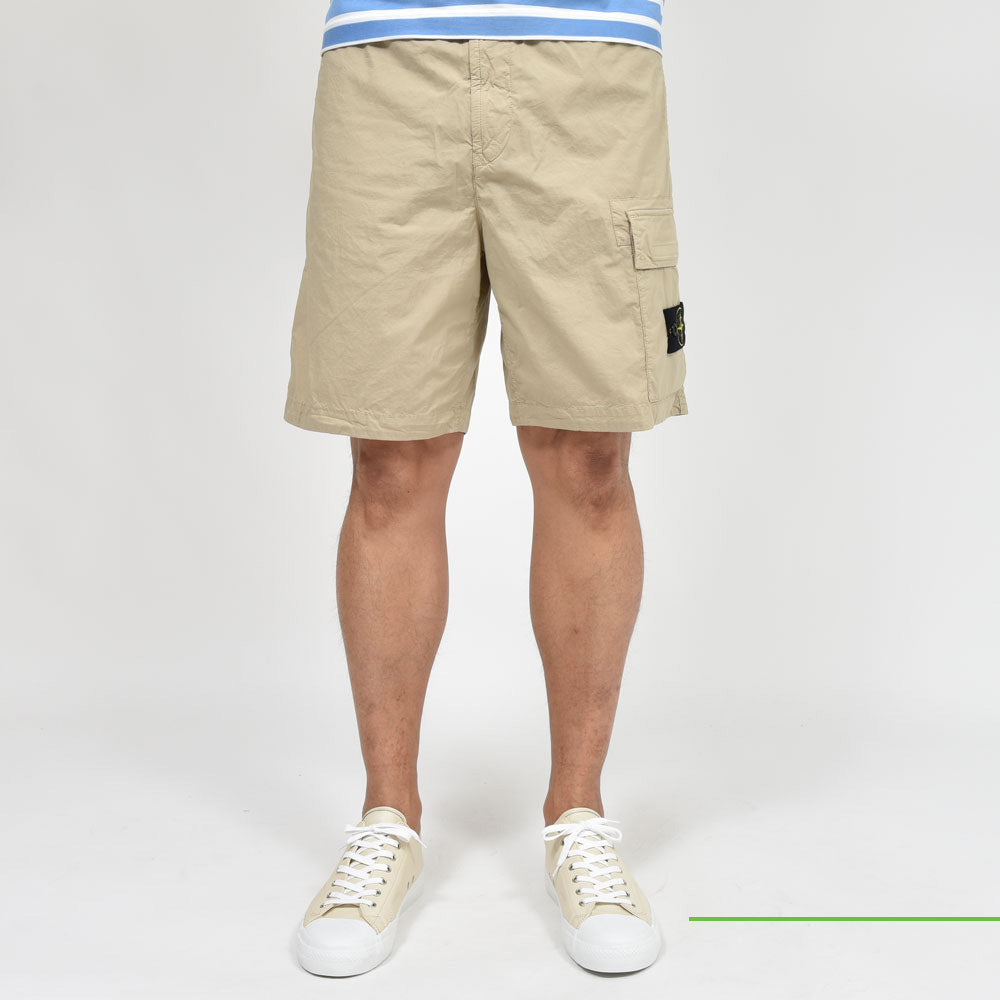 STONE ISLAND(ストーンアイランド) ガーメントダイコットンストレッチシャーリングカーゴショーツ 80-15L-18-03