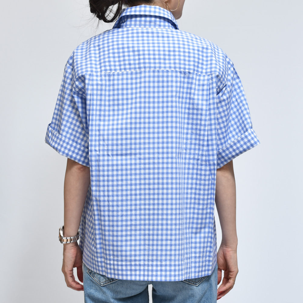 Finamore(フィナモレ)<BR>C0050/SISSI コットン ギンガムチェックシャツ