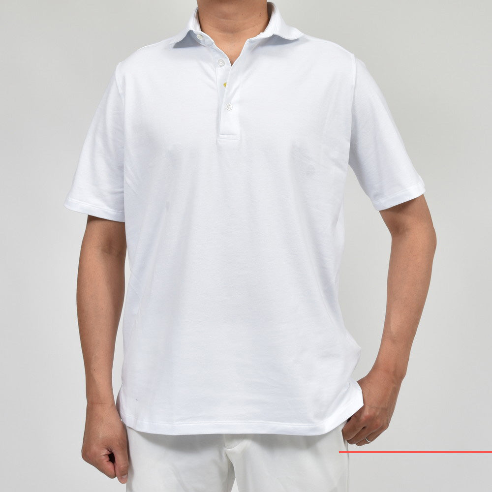 Giannetto(ジャンネット) ウォッシュドコットン鹿の子カッタウェイカラーS/Sポロ VENICE/POLO/SHIRT SS