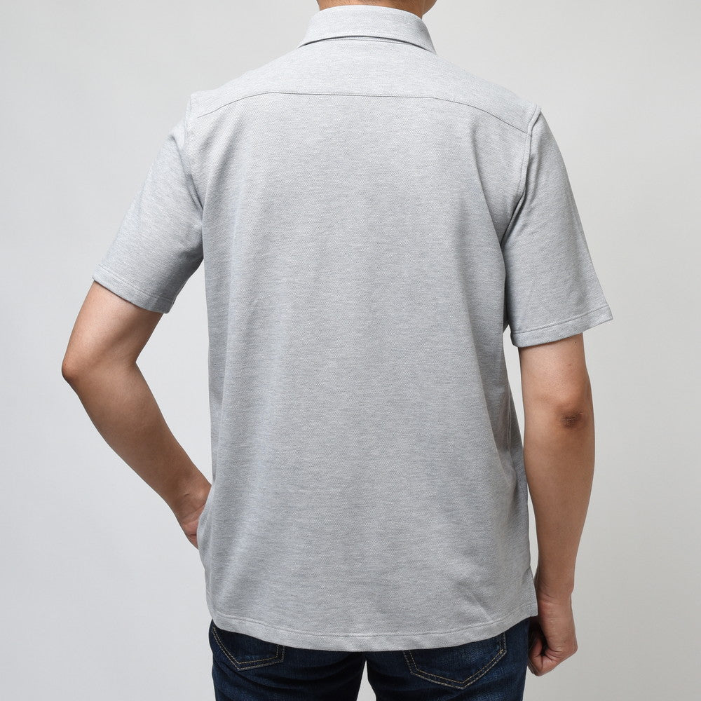 Giannetto(ジャンネット) ウォッシュドコットン鹿の子カッタウェイカラーS/Sポロ VENICE/POLO/SHIRT SS