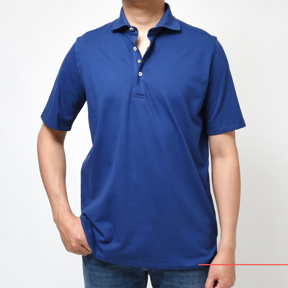 Giannetto(ジャンネット) ウォッシュドコットン鹿の子カッタウェイカラーS/Sポロ VENICE/POLO/SHIRT SS
