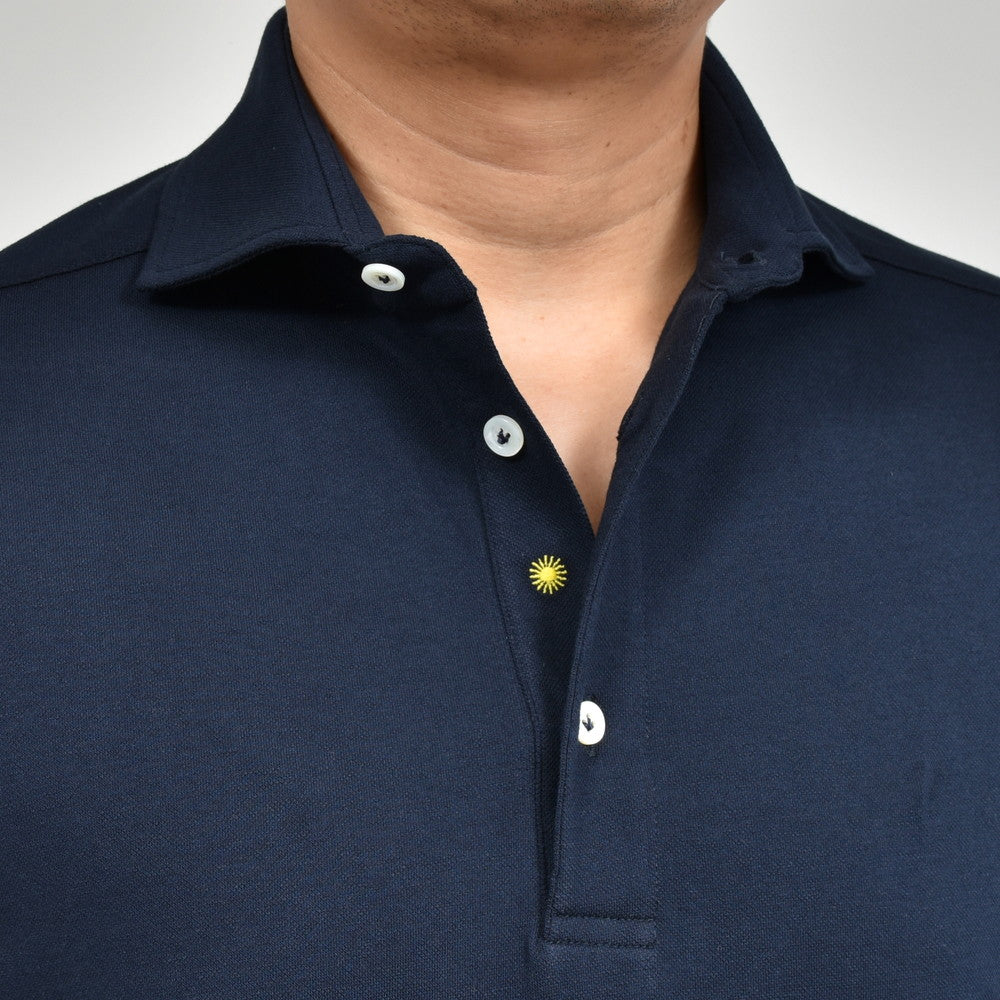 Giannetto(ジャンネット) ウォッシュドコットン鹿の子カッタウェイカラーS/Sポロ VENICE/POLO/SHIRT SS