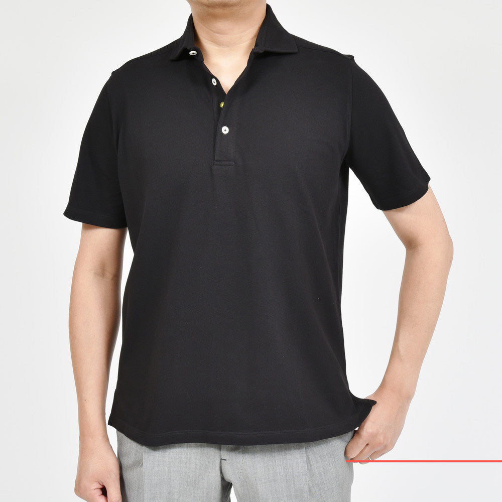 Giannetto(ジャンネット) ウォッシュドコットン鹿の子カッタウェイカラーS/Sポロ VENICE/POLO/SHIRT SS