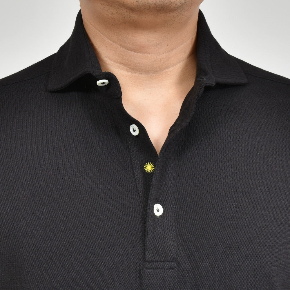 Giannetto(ジャンネット) ウォッシュドコットン鹿の子カッタウェイカラーS/Sポロ VENICE/POLO/SHIRT SS