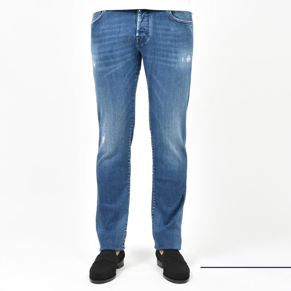 JACOB COHEN(ヤコブコーエン) NICKニック PREMIUM EDITION ウォッシュドコットンポリストレッチテーパードフィットデニム 226-12389