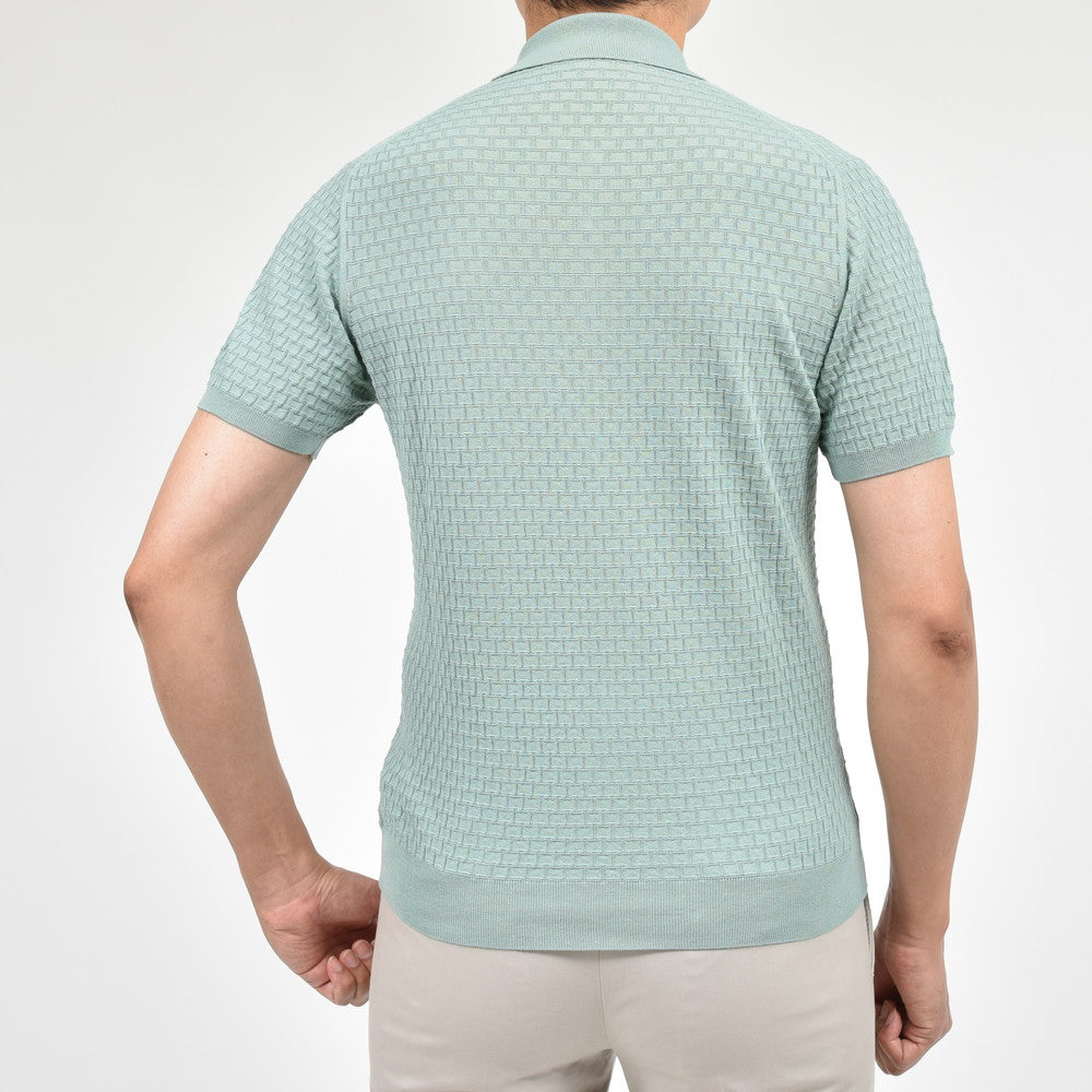 ZANONE(ザノーネ) ハイゲージクレープコットンジャガードS/Sニットポロ POLO MC/SLIM FIT/813184/ZM353/16400