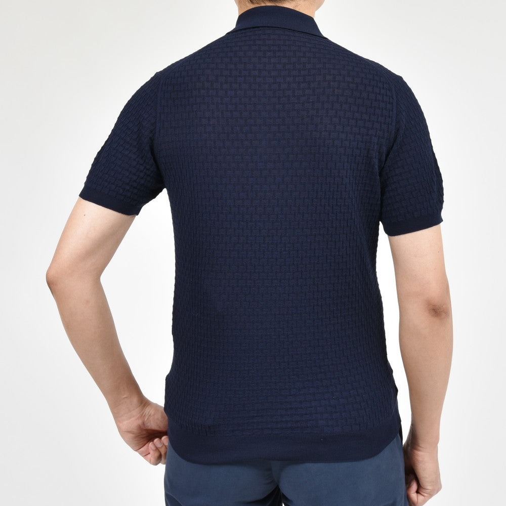 ZANONE(ザノーネ) ハイゲージクレープコットンジャガードS/Sニットポロ POLO MC/SLIM FIT/813184/ZM353/16400