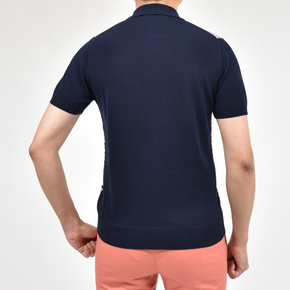 ZANONE(ザノーネ) ハイゲージクレープコットンマルチボーダーS/Sニットポロ POLO MC/SLIM FIT/913184/Z2486/16403