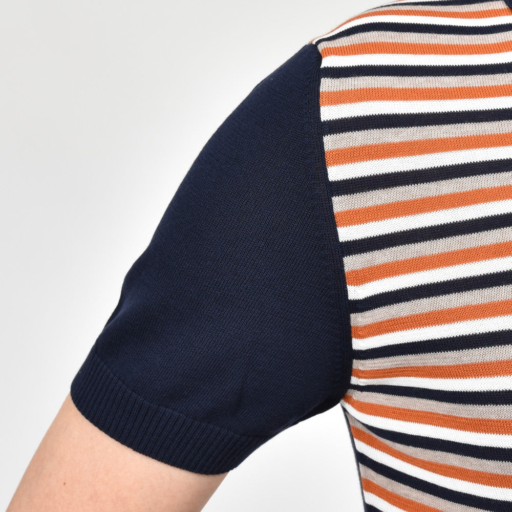 ZANONE(ザノーネ) ハイゲージクレープコットンマルチボーダーS/Sニットポロ POLO MC/SLIM FIT/913184/Z2486/16403