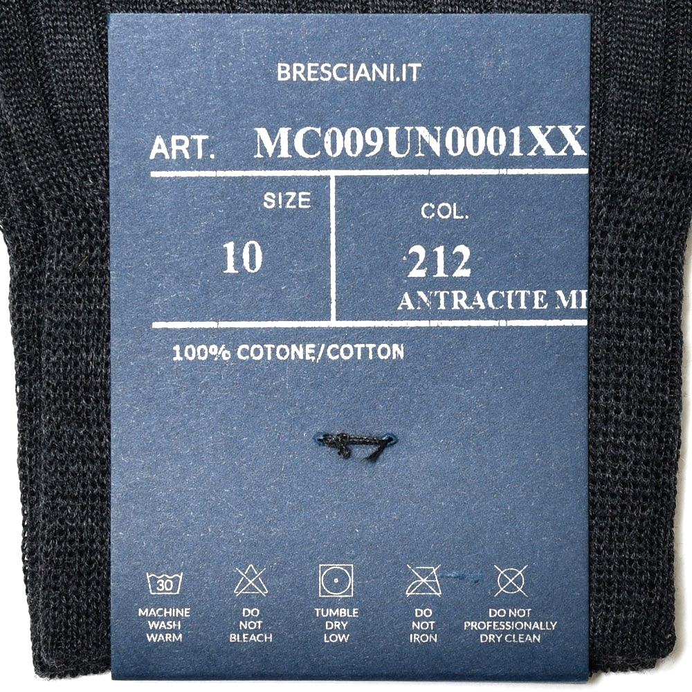 BRESCIANI(ブレッシアーニ) コットンリブドレスソックス MC009UN0001