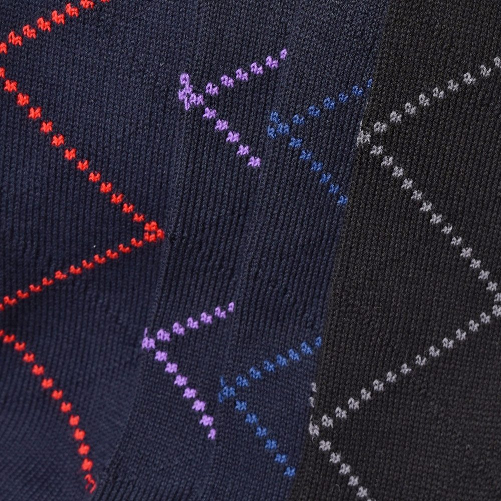 BRESCIANI(ブレッシアーニ) コットンアーガイルドレスソックス MC014IN0015