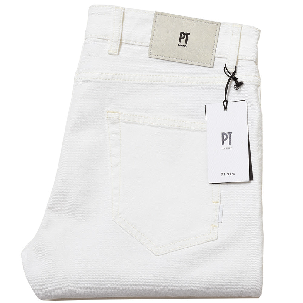 PT TORINO DENIM ピーティートリノデニム コットン ストレッチ ウォッシュド ホワイトデニムパンツ ROCK/SKINNY FIT/OA14
