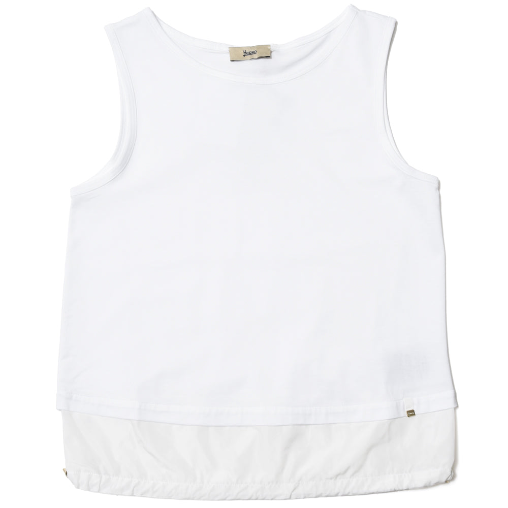 HERNO(ヘルノ)<BR>JG000225D CHIC COTTON JERSEY & NEW TECHNO TAFFETA ノースリーブ