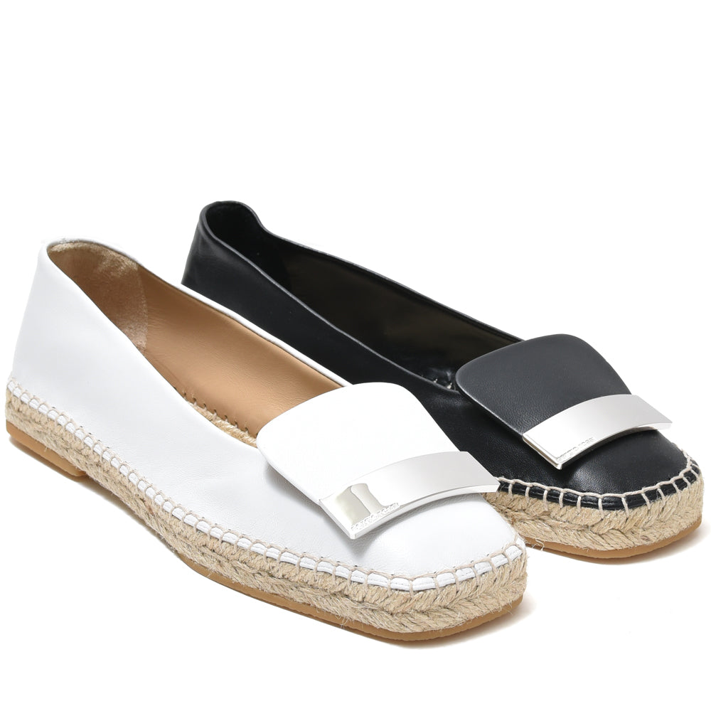Sergio Rossi(セルジオ ロッシ)<BR>SR1 ESPADRILLAS ナッパレザー バレエシューズ