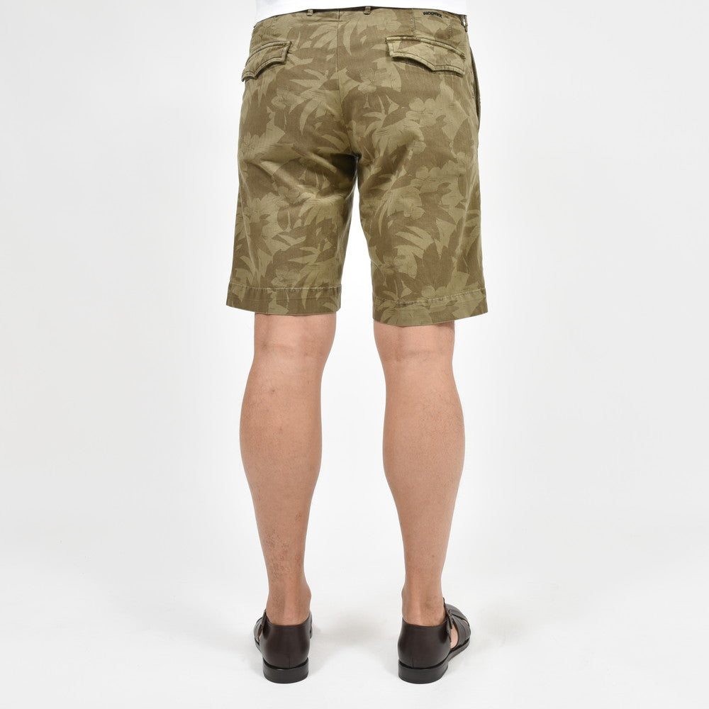 INCOTEX SLACKS(インコテックス スラックス) REGULAR FIT ストレッチコットンヘリンボーンボタニカルプリントショーツ 15S206-90914/12513