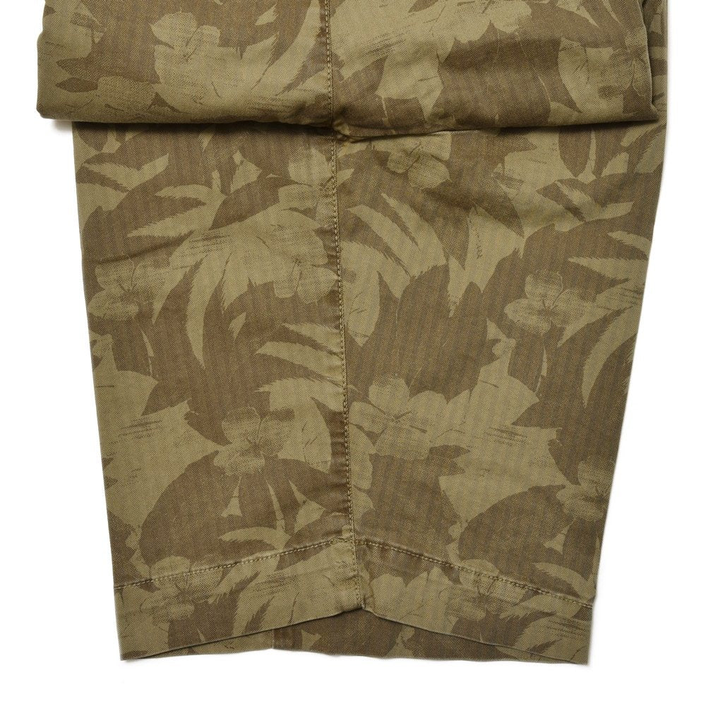 INCOTEX SLACKS(インコテックス スラックス) REGULAR FIT ストレッチコットンヘリンボーンボタニカルプリントショーツ 15S206-90914/12513