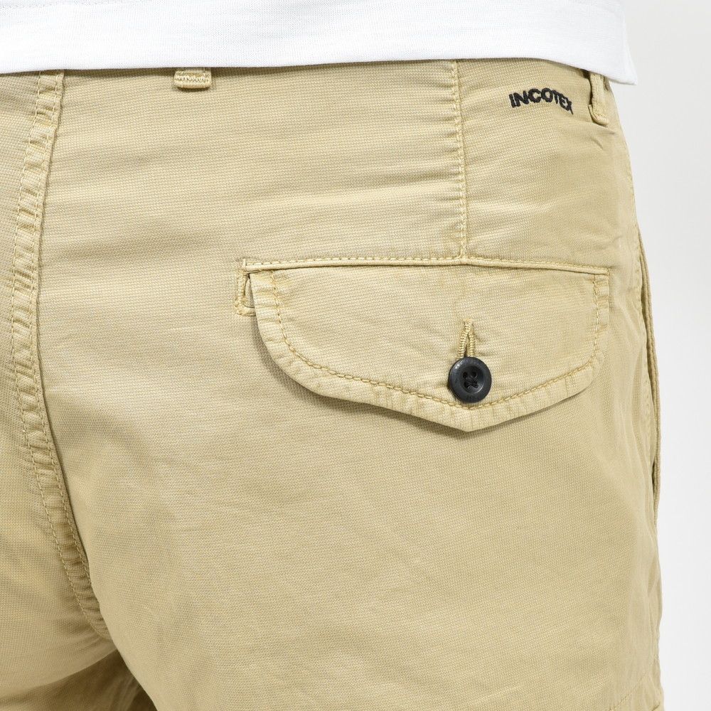 INCOTEX SLACKS(インコテックス スラックス) REGULAR FIT ガーメントダイストレッチコットンリップストップカーゴショーツ 10S216-90912/12501