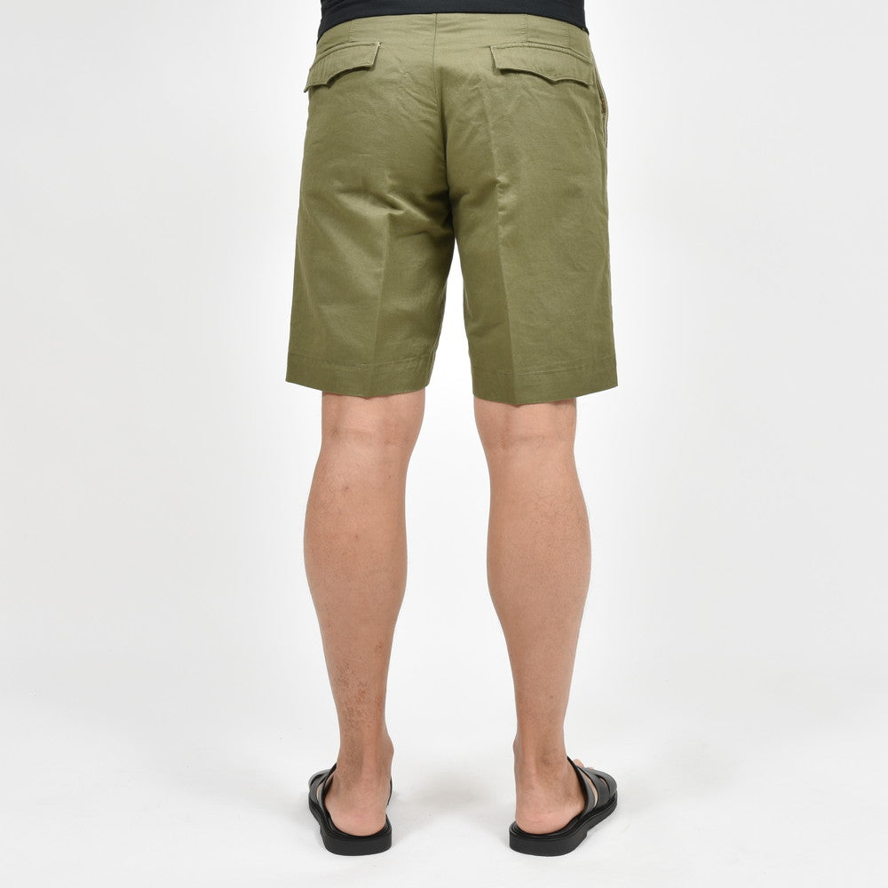 INCOTEX SLACKS(インコテックス スラックス) REGULAR FIT ウオッシュドリネンコットンギャバジンショーツ 15S206-90906/12502