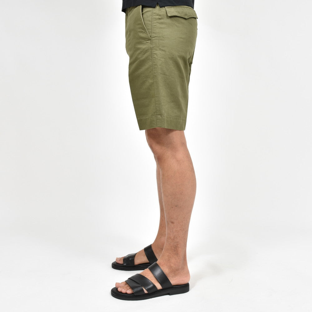 INCOTEX SLACKS(インコテックス スラックス) REGULAR FIT ウオッシュドリネンコットンギャバジンショーツ 15S206-90906/12502