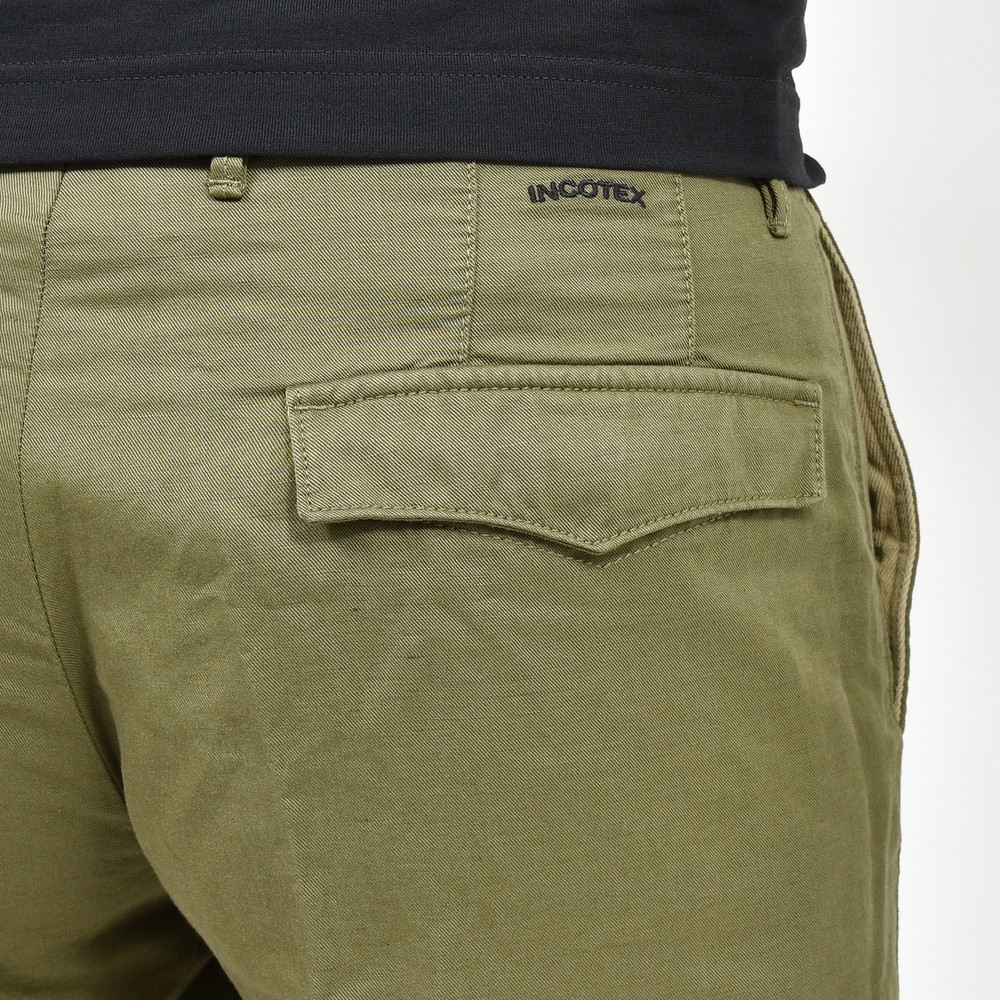 INCOTEX SLACKS(インコテックス スラックス) REGULAR FIT ウオッシュドリネンコットンギャバジンショーツ 15S206-90906/12502