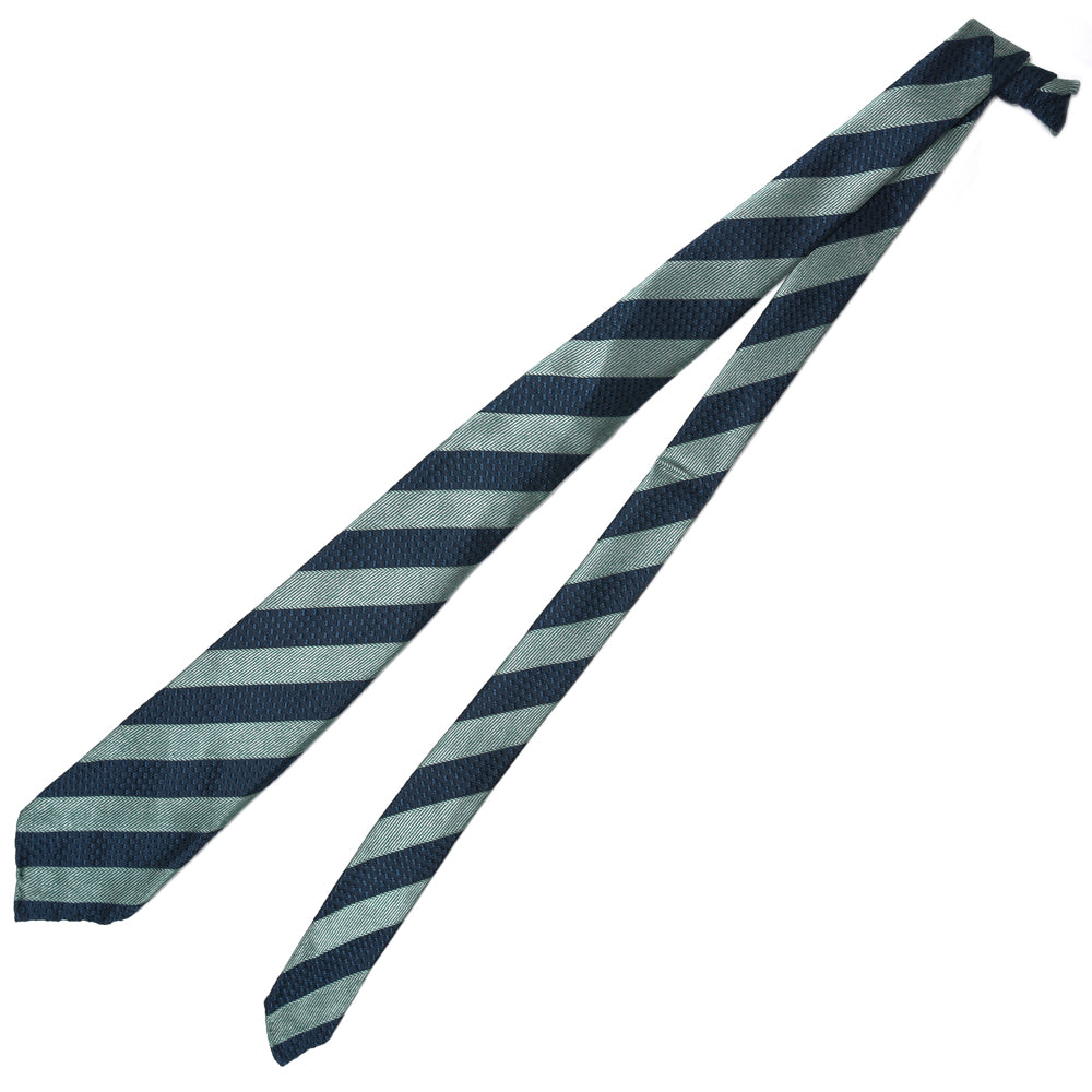 TIE YOUR TIE(タイ ユア タイ) シルクレップ×ジャガードコンビストライプセッテピエゲタイ 16085