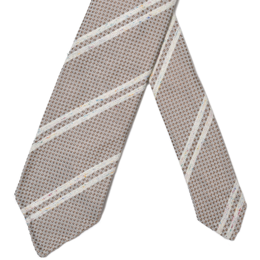 TIE YOUR TIE(タイ ユア タイ) シルクジャガードドット×ストライプセッテピエゲタイ 15966Y